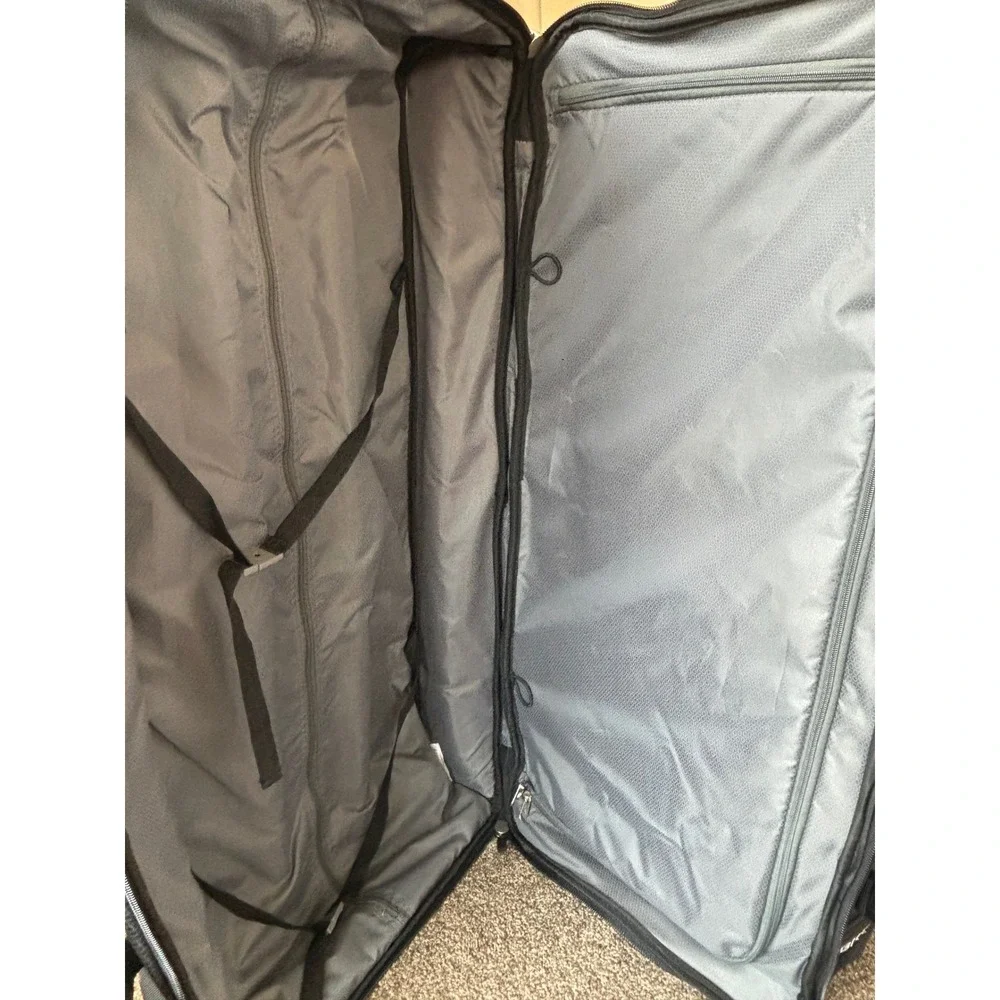 High Sierra Elevate 34 Inch Drop Bottom Wheeled Duffel Travel Bag Black Suitcase